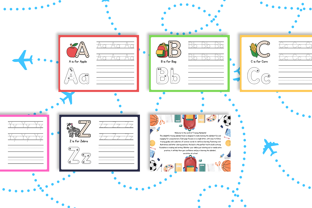 Ebook - Alphabets Tracing Letter, a Stationery Template by Glücklich Studio (Photo 4 of 4)