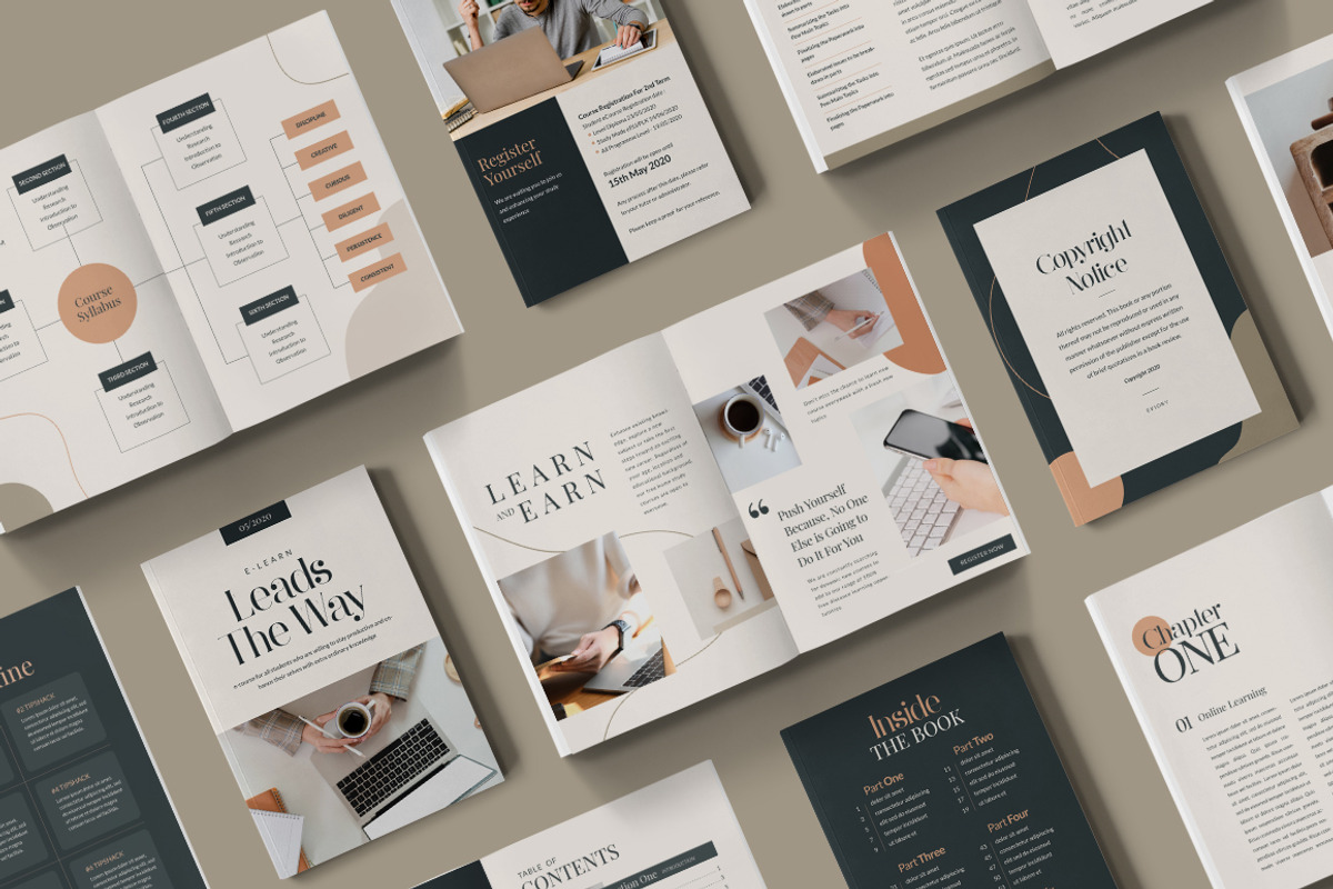 eBook for eCourse Tutor | CANVA PS, a Magazine Template by Eviory (Photo 4 of 24)