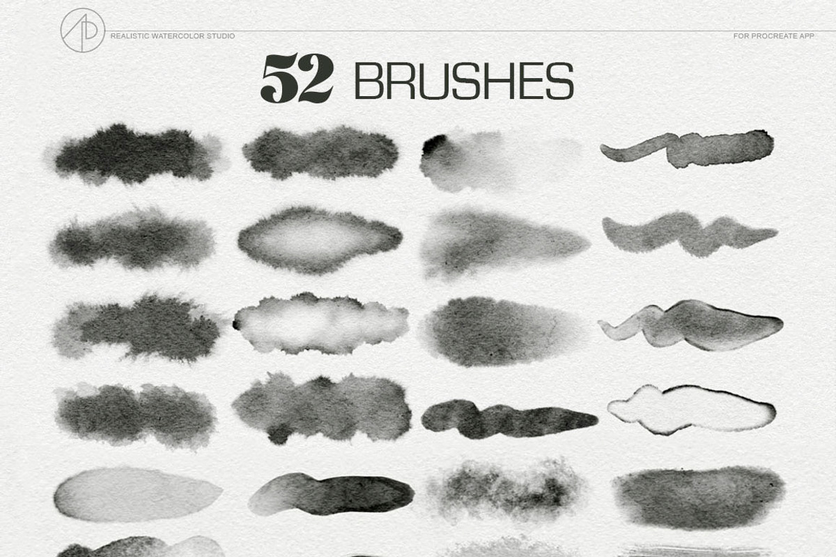 Real Watercolor Procreate Brushes, a Brush Add-On by AP Studio (Photo 5 of 12)