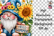 Summer Gnome Clipart 10 PNG, a Graphic by Clipart Bloom (Thumbnail 11 of 11)