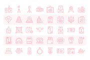240 Wedding Icons, an Outline Icon by Berkah Studio (Thumbnail 1 of 6)