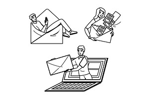 send email marketing newsletter, a Technology Illustration by pikepicture