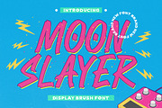 Moon Slayer - Display Brush Font, a Font by Letterhend Studio (Thumbnail 1 of 9)