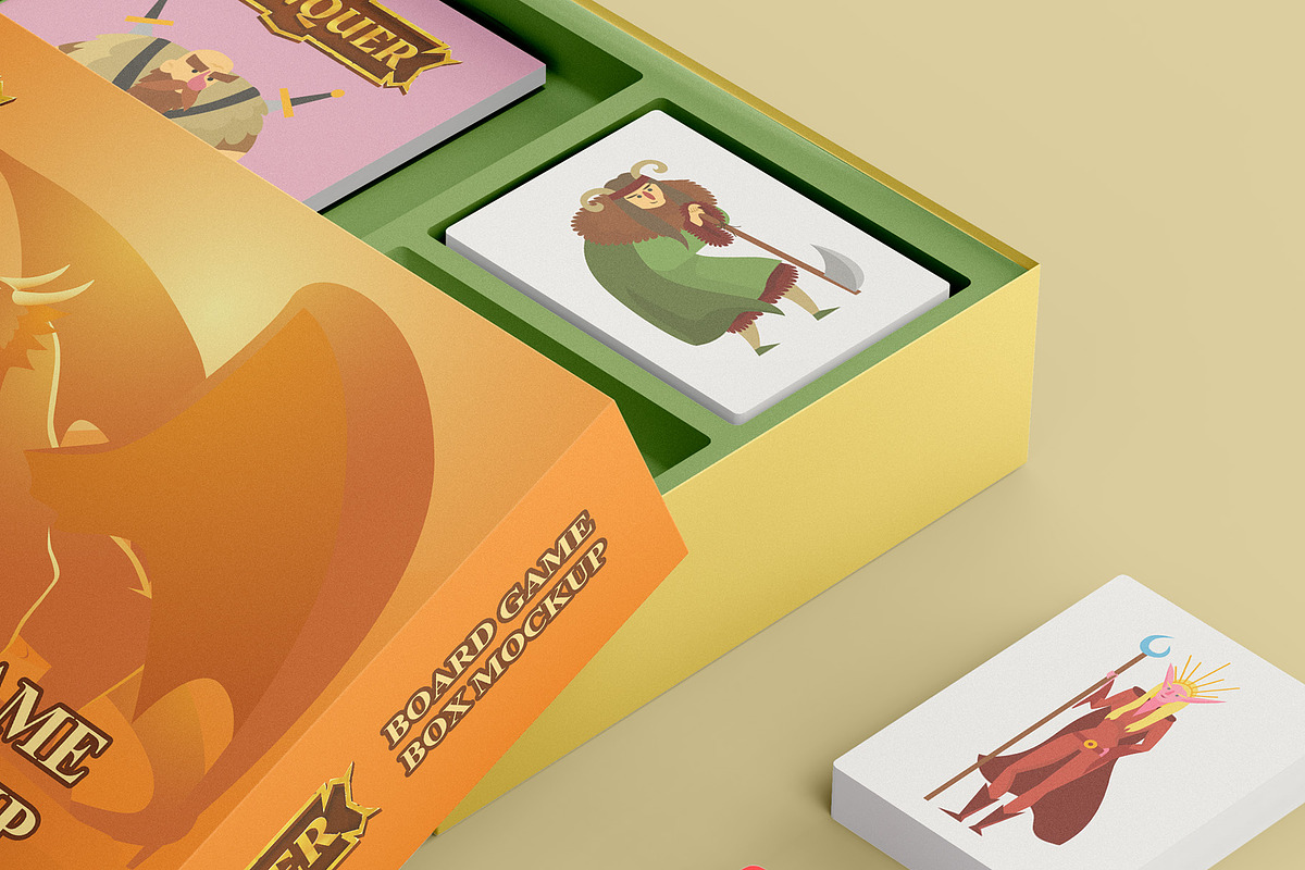 Board Game Box Mockup - 5 views, a Packaging Mockup by Illusiongraphic (Photo 16 of 19)