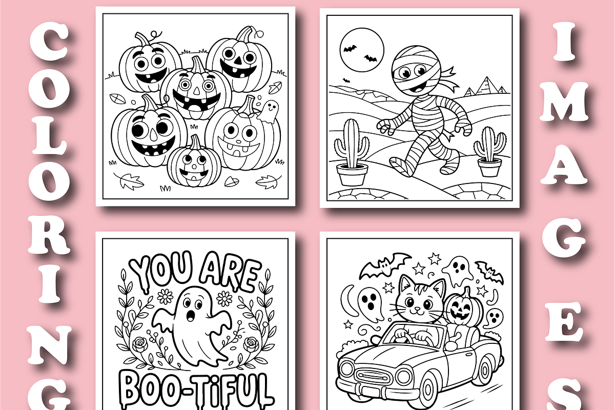 Cozy Halloween Coloring Book for Kid, a Seasonal Illustration by Design Zone (Photo 3 of 5)