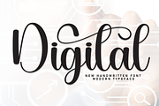Digital | Script Font, a Handwritten Font by Scratchones (Thumbnail 1 of 8)