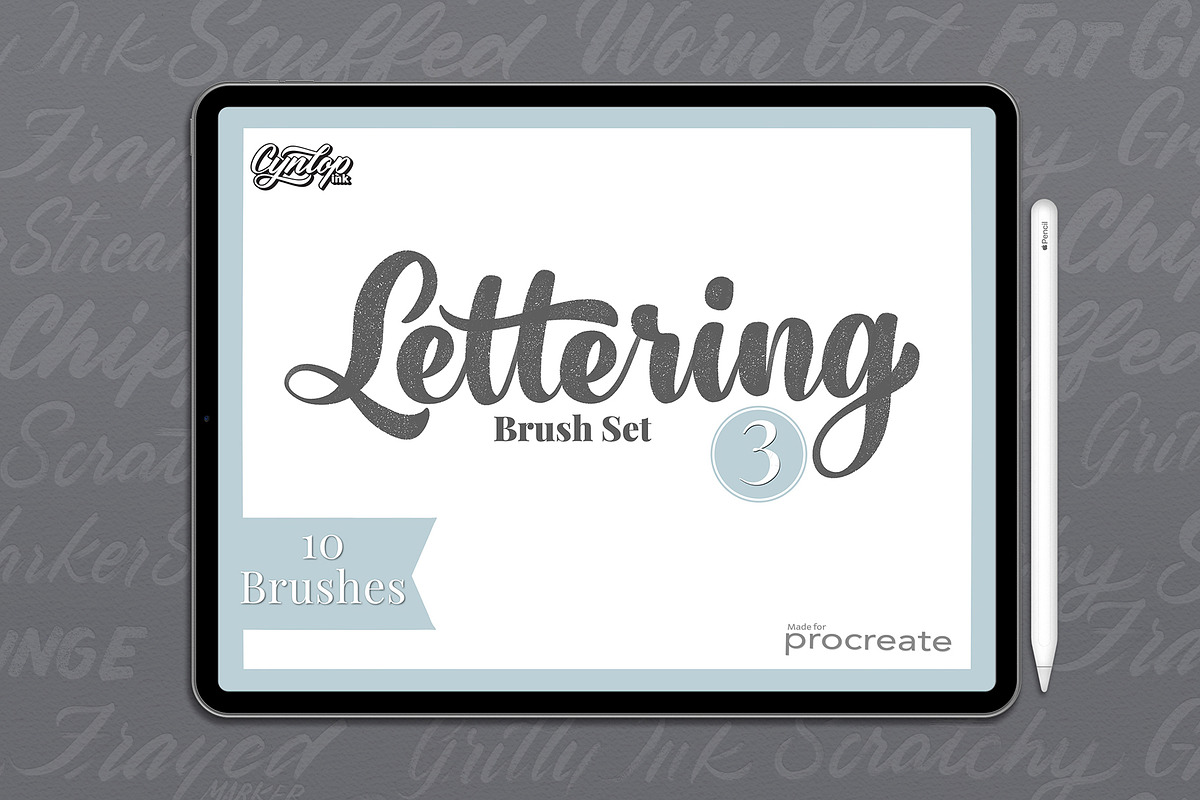 Procreate Lettering Brush Pack 3, a Brush Add-On by Cynlop Ink (Photo 1 of 10)