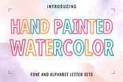 Hand Painted Watercolor Font, a Handwritten Font by Font Craft Studio (Thumbnail 1 of 6)