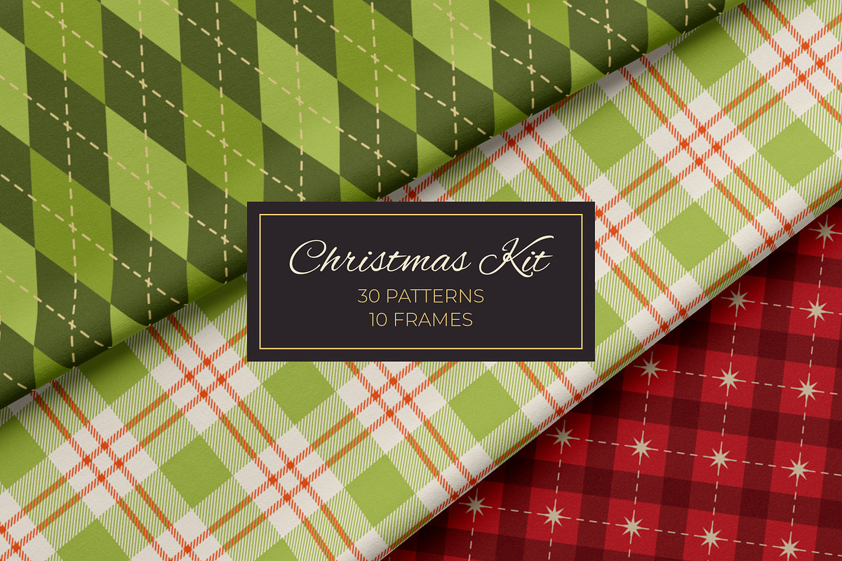 Cozy Christmas Patterns & Frames, a Pattern Graphic by AnnArt (Photo 2 of 9)