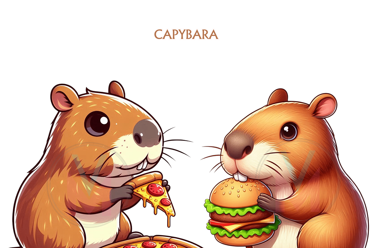 Cute Capybara PNG 35Funny Clipart, an Animal Illustration by VM PARTYS  BY TAIRUMA (Photo 9 of 10)