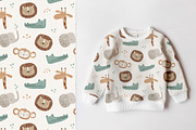 Cool animals, a Pattern Graphic by Olena Kuznietsova (Thumbnail 5 of 9)