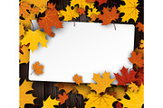 Wooden texture set with maple leaves, a Decorative Illustration by Vjom (Thumbnail 7 of 9)