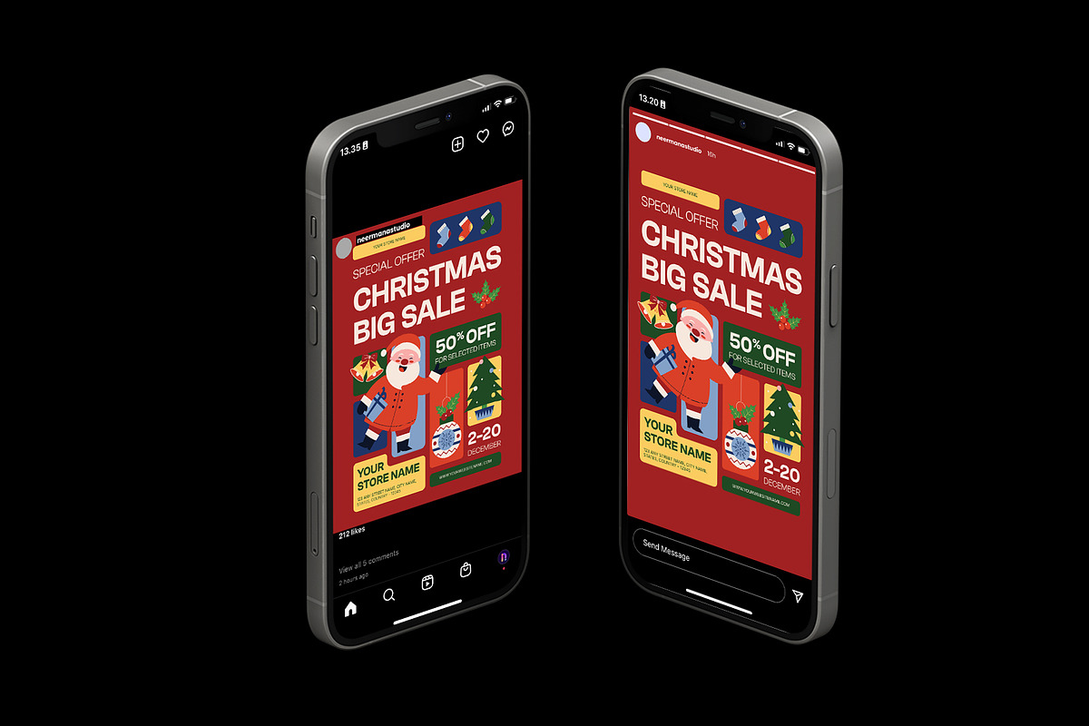 Red Christmas Sale Flyer, a Flyer Template by Neermana (Photo 4 of 4)