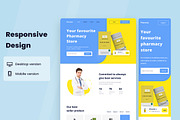 Online Pharmacy Web Design, a Wireframe Template by INSPR STD (Thumbnail 5 of 6)