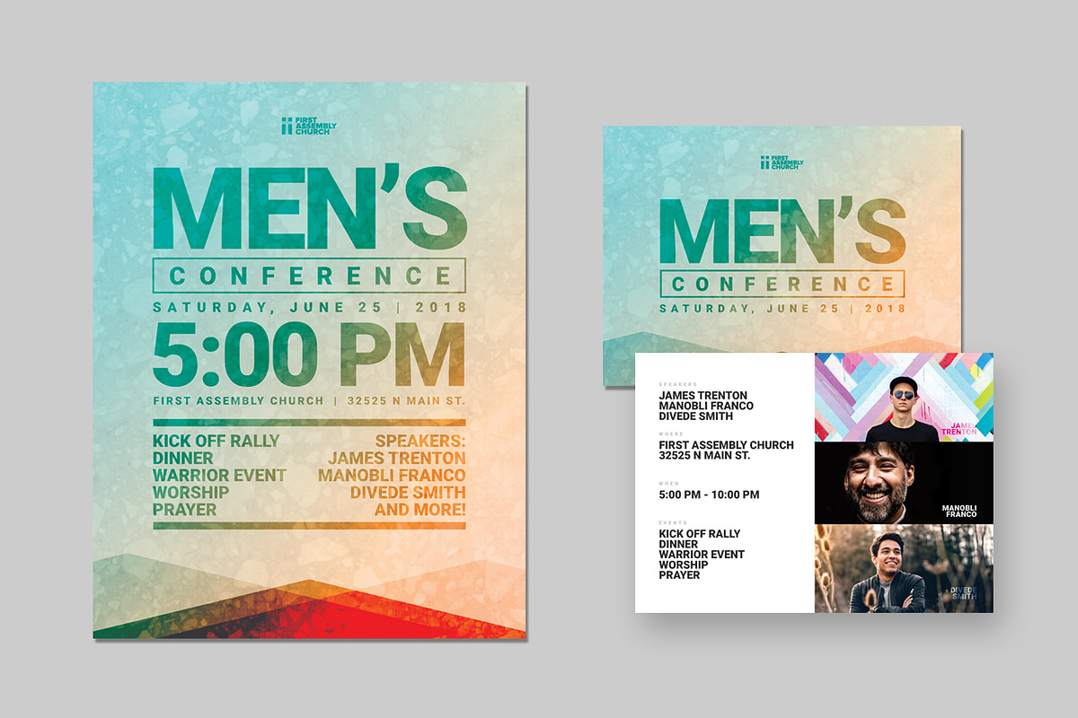 Men's Church Event Kit, a Card Template by Church Resources Depot (Photo 2 of 3)