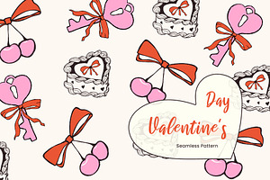 Whimsical Valentine Seamless Pattern
