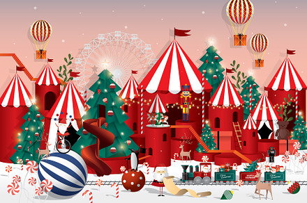 christmas winter wonderland vector