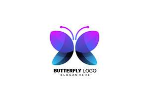 Premium Art Butterfly Gradient Color