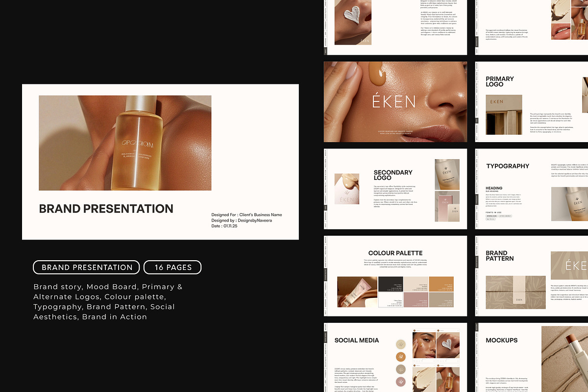 Brand Designer Business ToolKit, a Branding & Logo Template by Naveera Aftab (Photo 4 of 8)