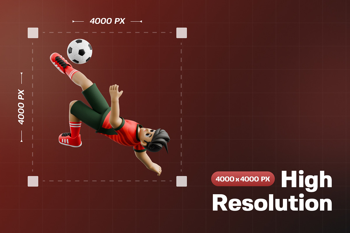 Football Mastery 3D Character Pack, a Characters & Person 3D Model by Haps Space (Photo 2 of 4)