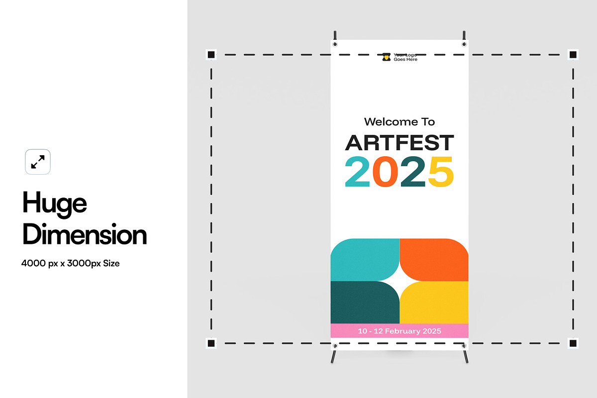 Stand Banner Mockup, an Advertising Mockup by SLAB! Design (Photo 3 of 8)