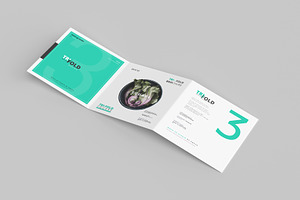 Square Brochur Mockups - Three Fold