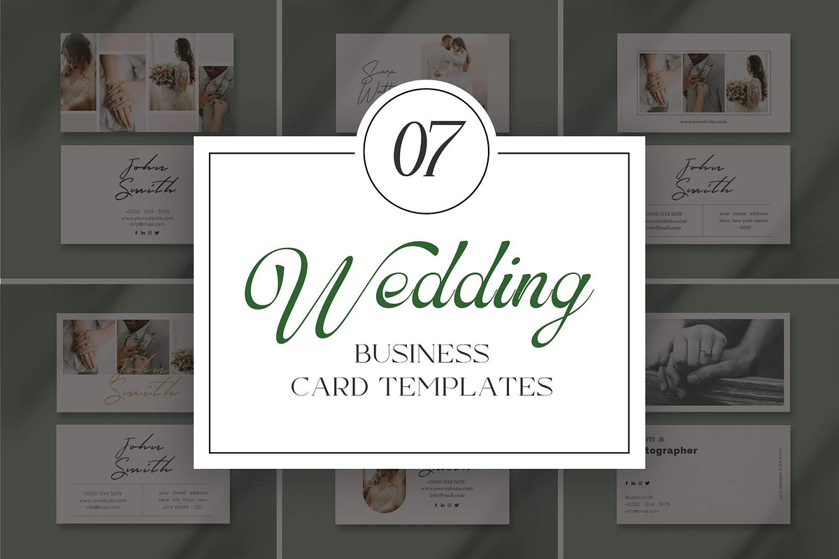 Wedding Business Cards Bundle, a Business Card Template by Saman Osama (Photo 1 of 11)