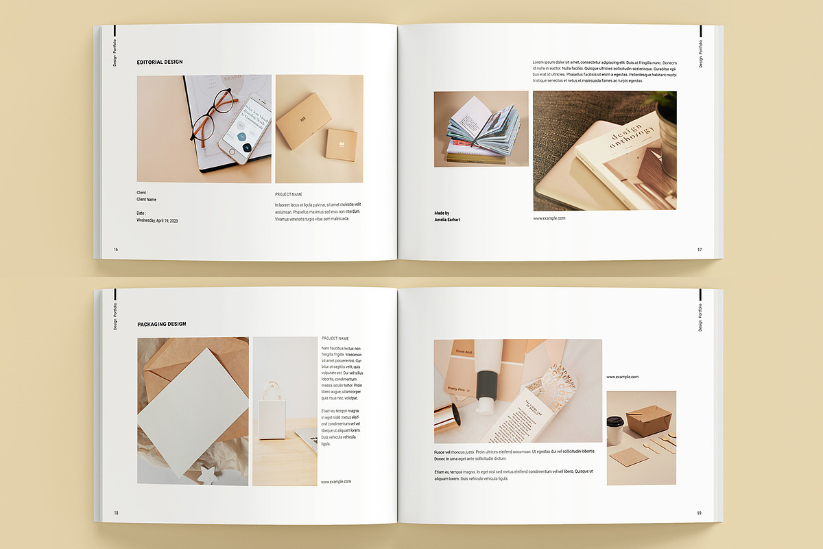 Design Portfolio Template, a Brochure Template by retrographix (Photo 4 of 6)