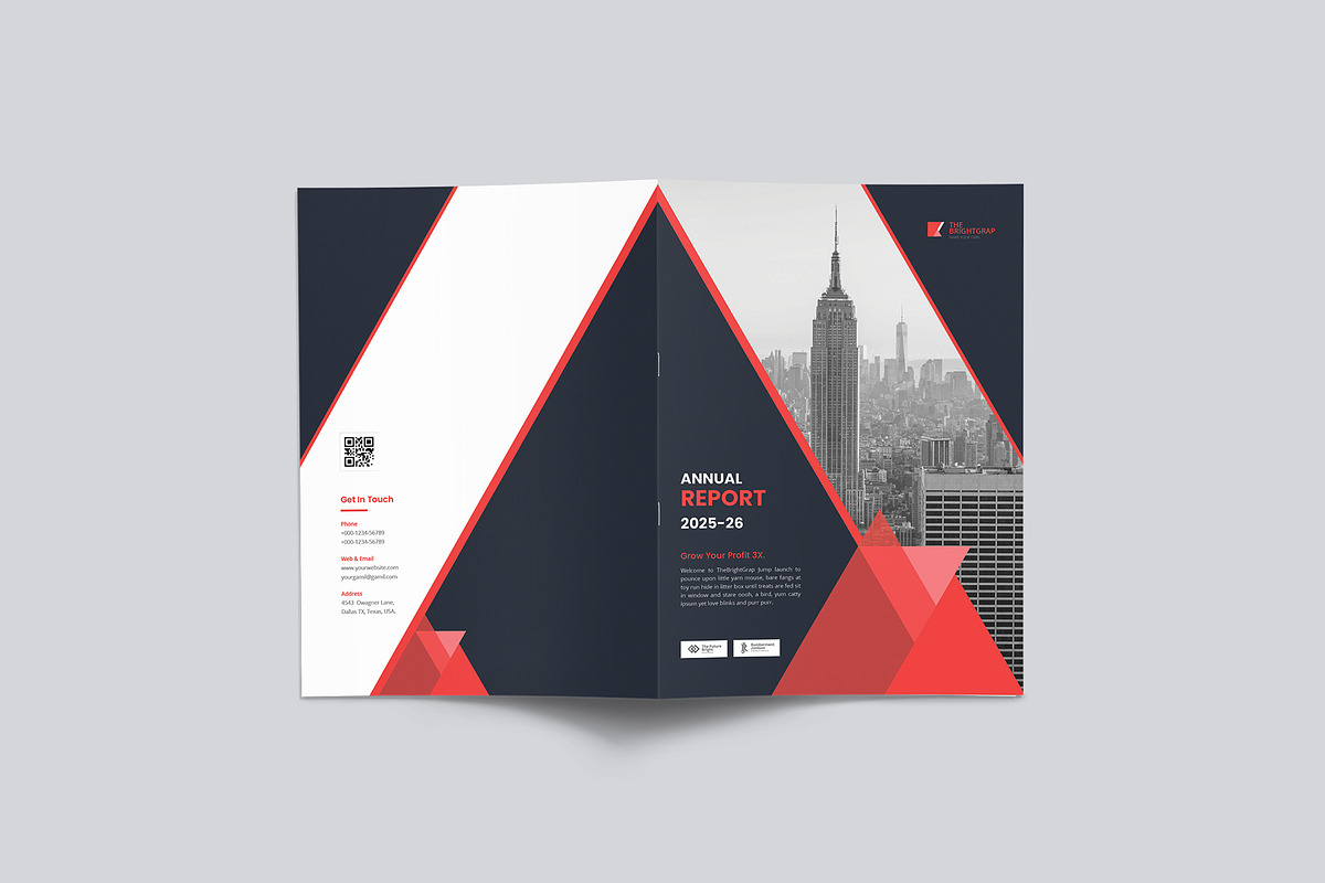 32-page Annual Report Brochure Word, a Brochure Template by TheBrightGrap (Photo 6 of 6)
