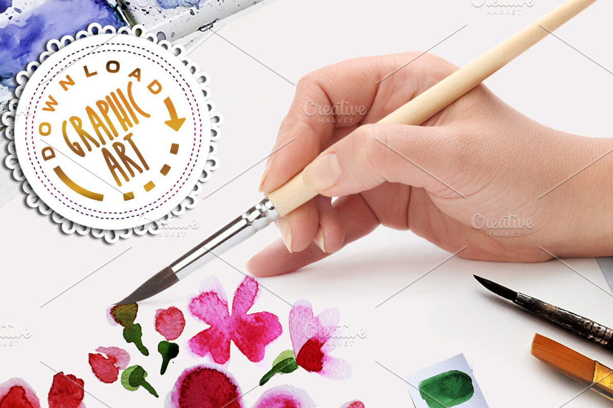 Cherry Blossom Watercolor Clipart, a Decorative Illustration by Download Graphic Art (Photo 4 of 6)