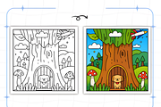 Whimsical Cozy Worlds Coloring Book, a Decorative Illustration by Design Station (Thumbnail 7 of 8)