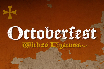 Octoberfest, a Blackletter Font by Aerotype
