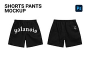 shorts pants mockup, a Bottom Mockup by yalanois (Thumbnail 1 of 6)