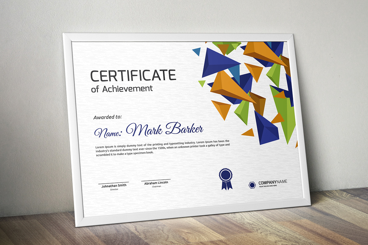 Certificate Word | PSD | AI, a Stationery Template by Curve Design (Photo 3 of 3)