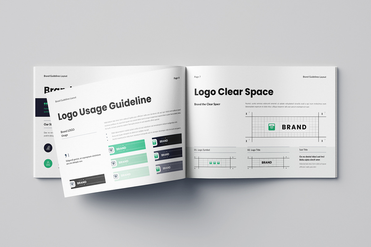 Brand Guidelines Landscape, a Brochure Template by Pixelpick (Photo 4 of 9)