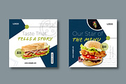 Modern Food Social Media Template, a Social Media Template by MightyDesign (Thumbnail 3 of 8)