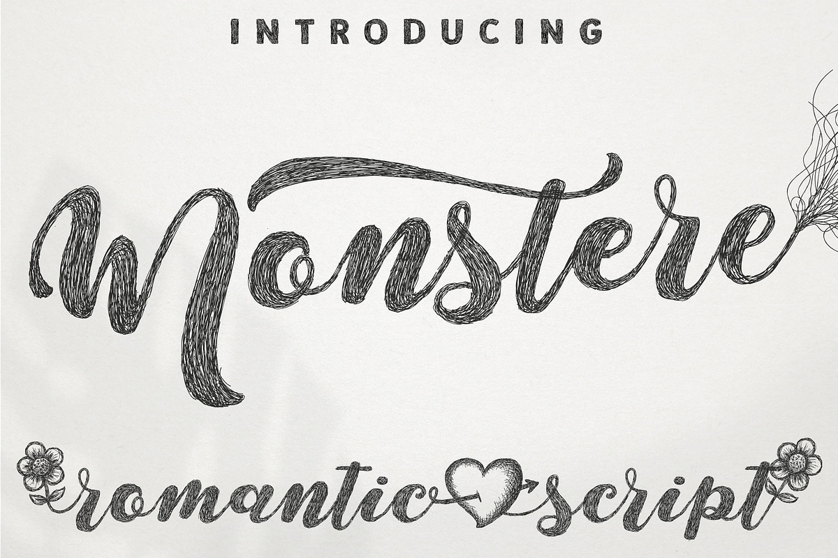 Monstere Script | Sketch Style, a Script Font by Royaltype (Photo 1 of 11)