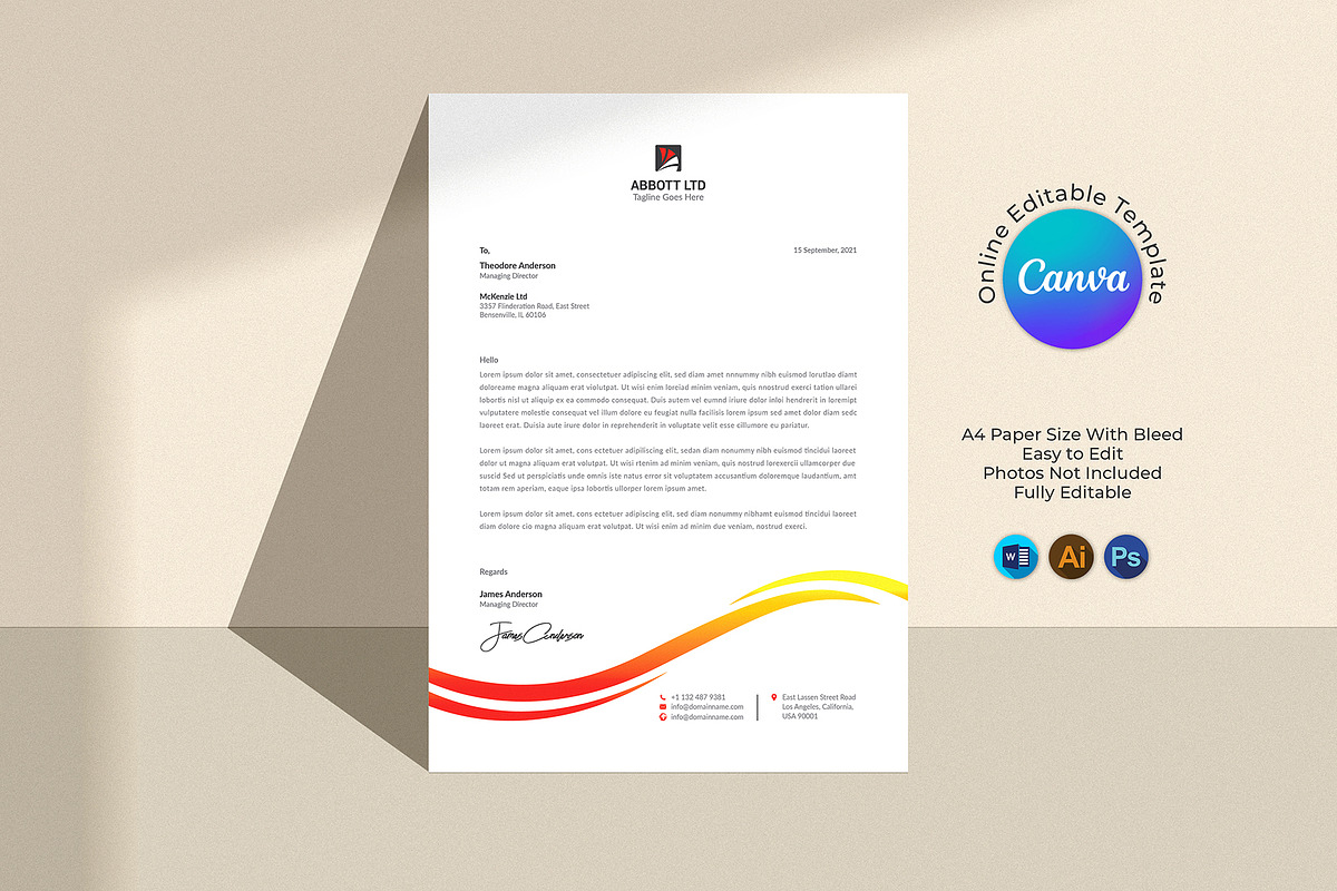 Letterhead, a Stationery Template by DesignDevisers (Photo 1 of 10)