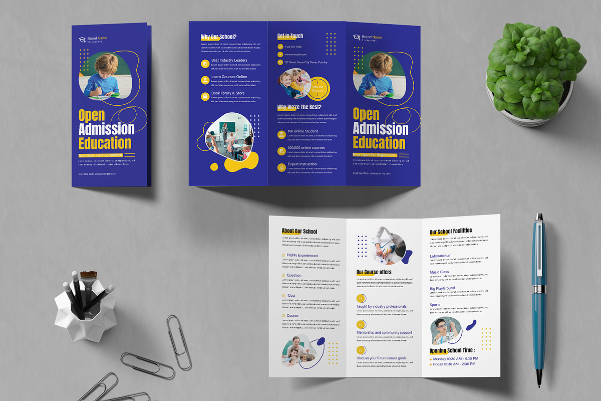 Education Trifold Brochure Layout, a Brochure Template by MightyDesign (Photo 1 of 6)