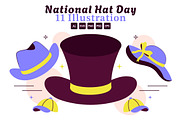 11 National Hat Day Illustration, a Person Illustration by denayunebgt (Thumbnail 1 of 5)