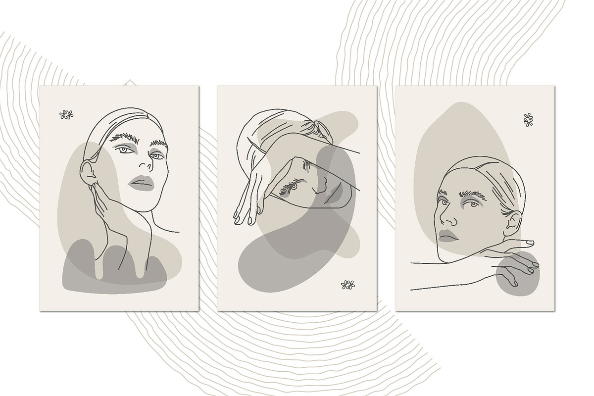 Posters - Line Art Boho Female, a Poster Template by line & plane (Photo 3 of 10)