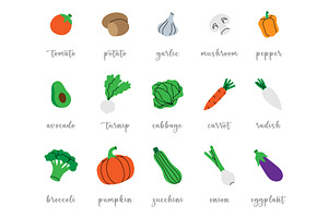 Fresh vegetables set. Chili pepper, a Food Illustration by GraphiShop