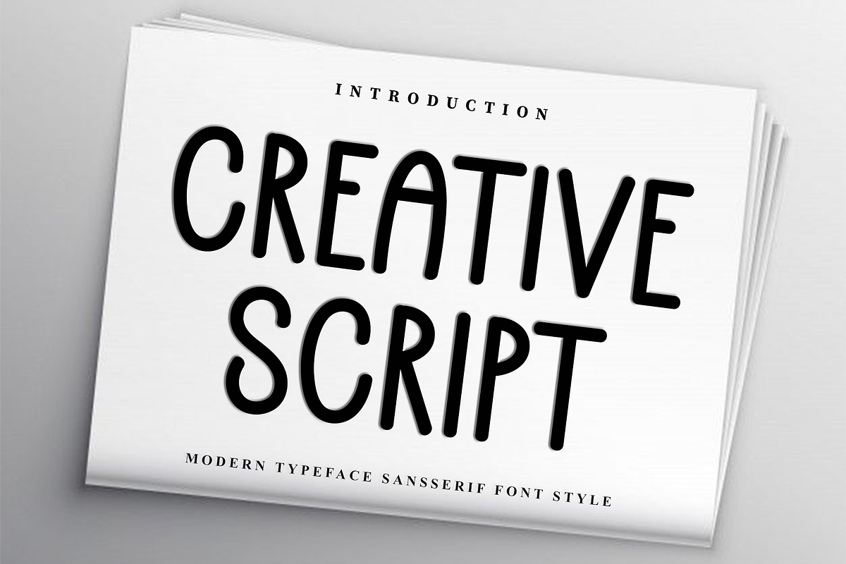 Creative Script, a Sans Serif Font by InermediaSTUDIO (Photo 1 of 8)