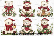Cute Christmas Polar Bear Clipart, an Illustration by Craft Nest (Thumbnail 4 of 6)