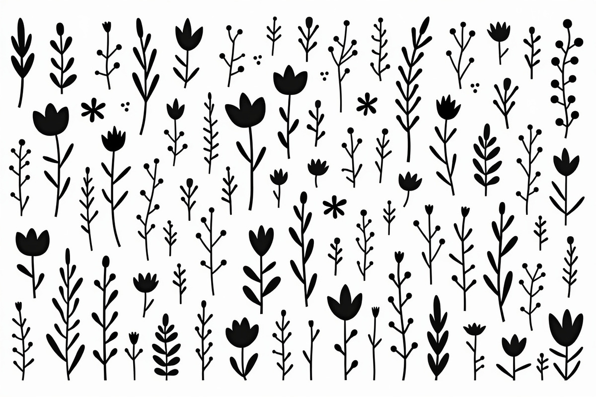 Simple Botanical Doodle Pack, an Illustration by Gfx_Store (Photo 3 of 10)