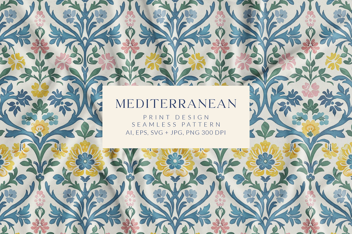 Antique Vintage Mediterranean 4, a Pattern Graphic by Olya Creative (Photo 1 of 13)
