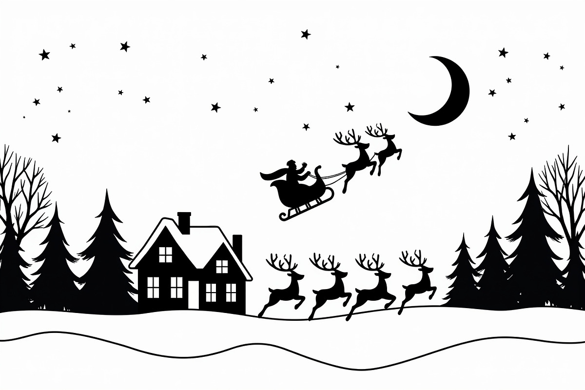 Christmas Sky Vector Collection, an Illustration by jahid234 (Photo 10 of 20)
