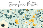 Floral Seamless Pattern, a Seasonal Illustration by Layerology (Thumbnail 3 of 3)