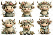 Whimsical Summer Highland Cow, an Illustration by Black Bird Studio (Thumbnail 5 of 6)