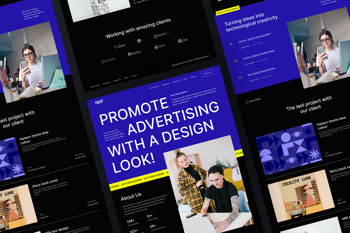 Master Piece - Business Landing Page, a Landing Page Template by SundayWorkTeam (Photo 3 of 3)